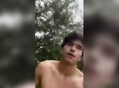 Cums in the woods