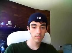 Stroking dick and showing ass