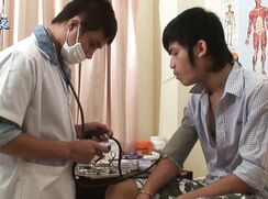 Hot Asian doctor examines everything