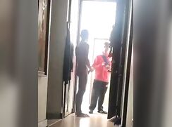 The delivery boy just couldn't help himse