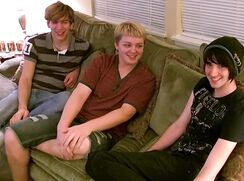 three lover on the couch gay boys porn
