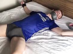 twinkboy tied on the bed brutally jerked off *Nicer*