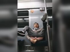 Ass play on the subway
