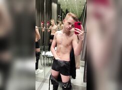 Mirror Boy Self-Love in the Dressing Room