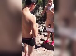 Two boys at the river