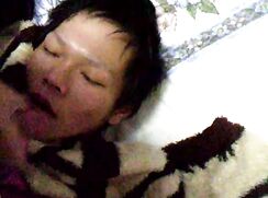 Ejaculation in the sleeping boy's mouth