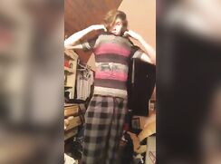 Longhaired Big Dick Hottie Jerks and Shows Ass