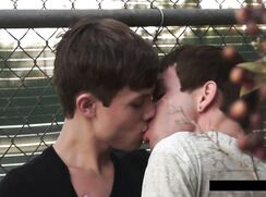 Behind the wall twink sex gay porn