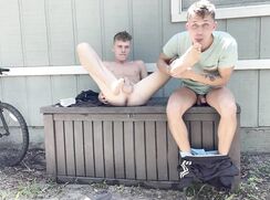 Boys bareback outside gay