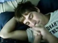 Guy sucks his friend & takes the load on his face