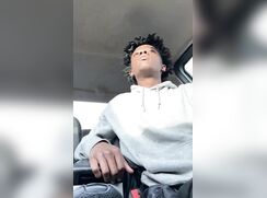 Fine young bro got horny driving