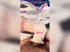 Boy Cums In Friends White Sock