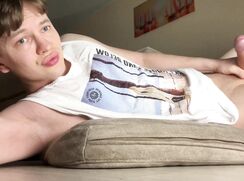 Hot Teen with HUGE Veiny Cock Masturbates until SHAKING ORGASM in the END