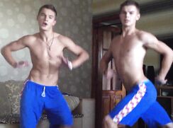 Shirtless Muscle Boys dancing