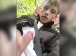 Jake takes to the woods twink porn boys