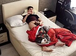 Voyeur - relaxing in bed boys porn