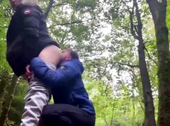 Being in the woods makes boys horny ... !