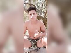 Nice Latinboy masturbating outdoor boys porn