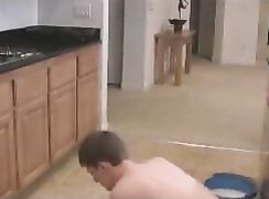 A Twink And His Slave In The Kitchen