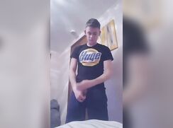 twink shows HUGE cock gay boys porn