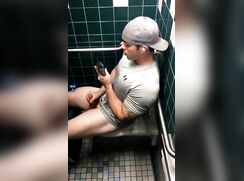 KTB - Voyeur Spy Twink Watching porn Toilet Cum