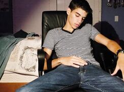 Boy gets horny in bedroom