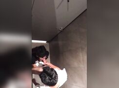 Spying on Asian students in the university toilet