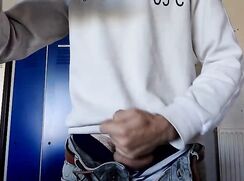 Str8 22y Hairy French Med Student Cums During Study Session