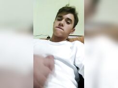 Cutie in White Tee Cums