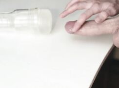 [ABX][3][877] - Clear fleshlight go cum big uncut cock