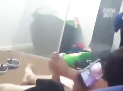 Watching your hung room mate wanking