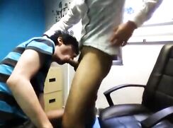 teen sucks buddy on webcam