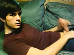 GBT Sexy guy cums on T-shirt and face - AI Enhanced Boys Porn