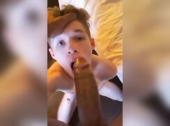 Twink gets a big black cock boys porn in his mouth and in his ass