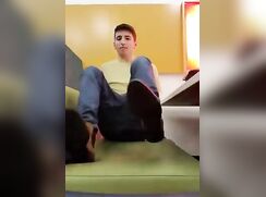 Risky cafe wank nearly caught porn record