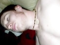 closeup twink jerking his cock friend camera guy