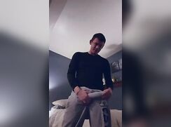 frat boy shows off his big cock