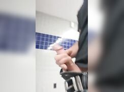 teen wanks in school bathroom cum