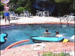 Let's Jerk Off A Boy By A Pool
