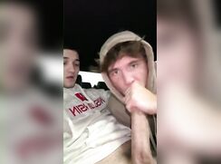 Hooded Twink gives Buddy BJ twink Porn cums