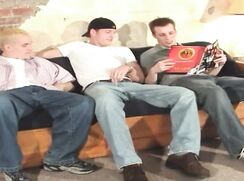Three Gays Fuck On A Couch Gay Porn Videos