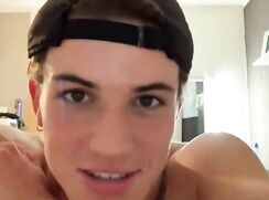 Tatted Twink Jerks Off-Cums 201