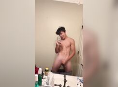 Teen Jizzes in the Bathroom