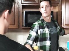 College Guys Sex In The Kitchen