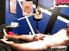 [ABX][4][064] - Naked guitarist jerks off