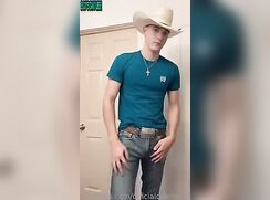 Sabian: cute str8 cowboy wanking