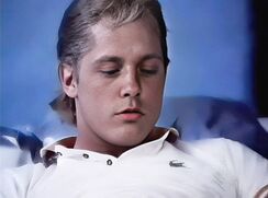 GBT Vintage Blond twink porn drops a load on his belly - AI Enhanced