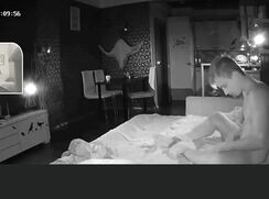 IP cam caught horny naked twink jerking off watching gay porn