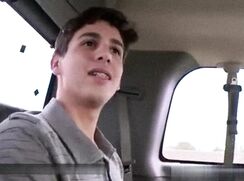 Cute straight turns gay on bus porn