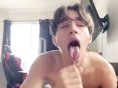 Twink Helping Hand Boyfriend Cum